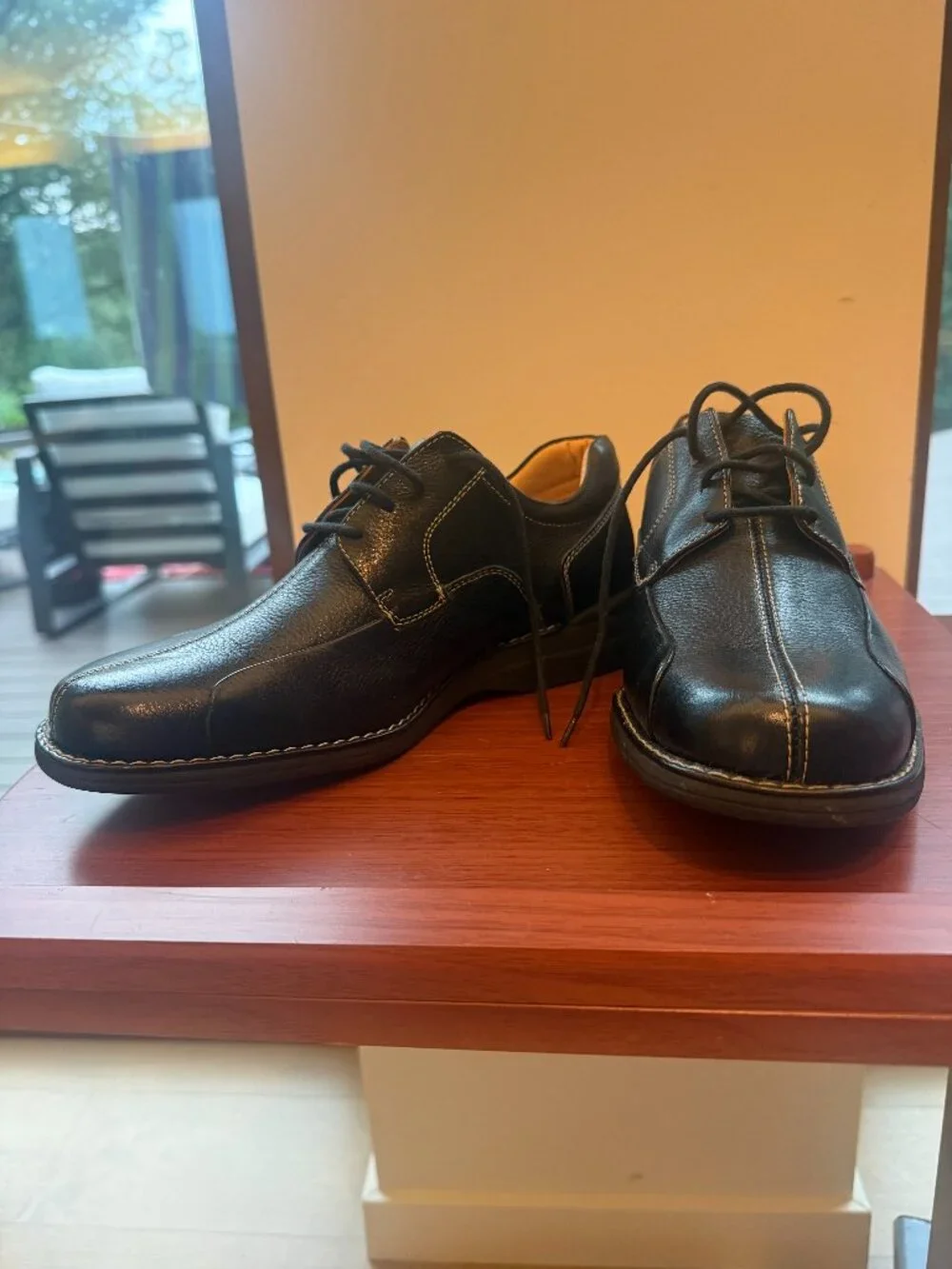 Johnston & Murphy Black Leather Oxfords Men’s 8M